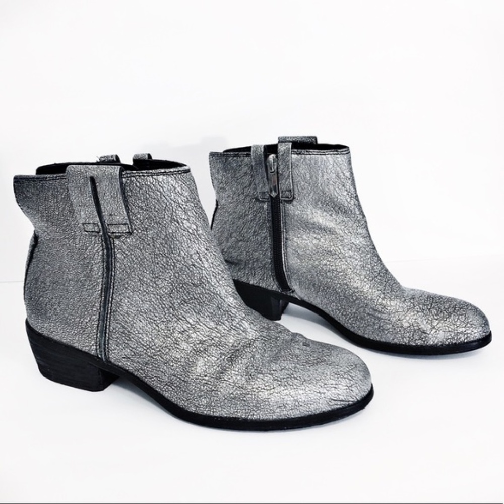 Sam Edelman Silver James Metallic Ankle Booties